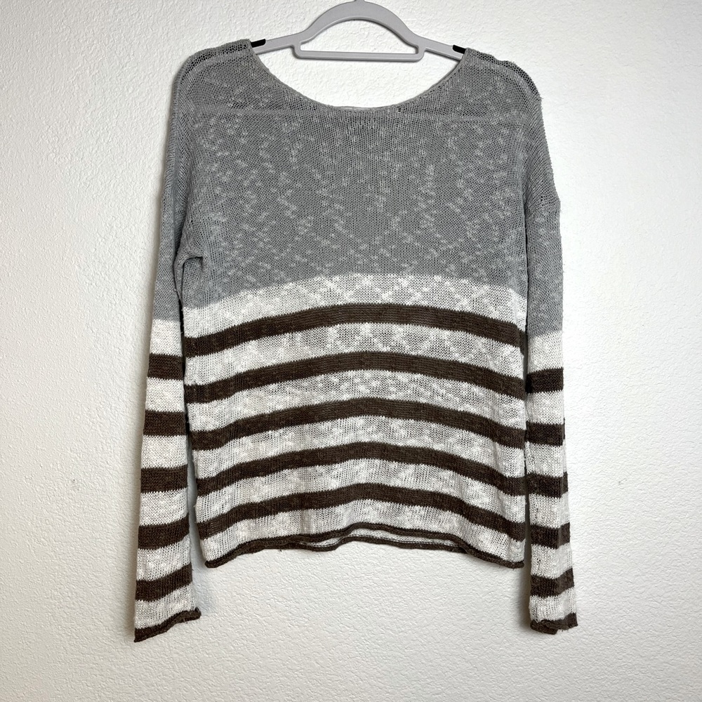 Tommy Bahama long sleeve linen cotton pullover knit top size XS